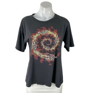 Future State Skeleton Spiral Women's Graphic short Sleeve Tee T-Shirt Top Sz XS